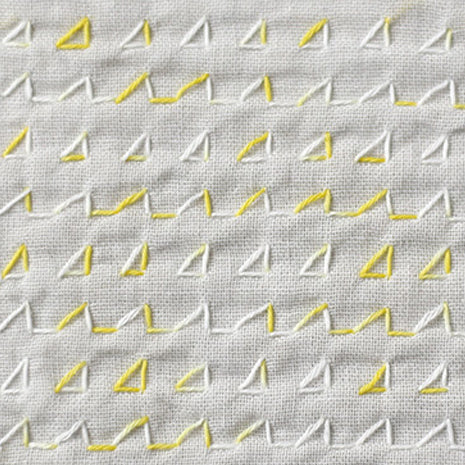 DARUMA ダルマ 刺し子糸〈細〉 2色カスリ カード巻き DRM2400-303 レモンスカッシュ