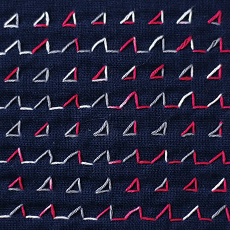 DARUMA ダルマ 刺し子糸〈細〉 3色カスリ カード巻き DRM2400-403 朝顔