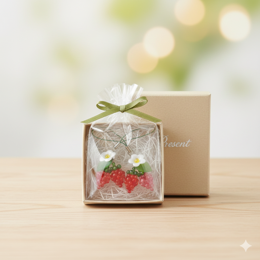 春のおとずれ 苺のストラップのキット(赤・ピンク)2個入り B-2117