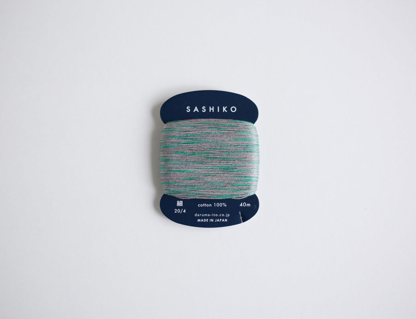 DARUMA ダルマ 刺し子糸〈細〉 2色カスリ カード巻き DRM2400-301 雨音