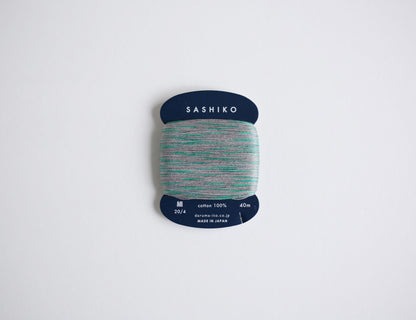 DARUMA ダルマ 刺し子糸〈細〉 2色カスリ カード巻き DRM2400-301 雨音