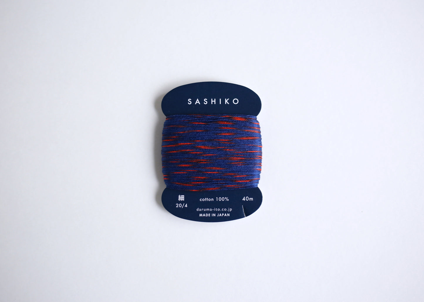 DARUMA (Daruma) Sashiko Thread (Fine) 2-Color Kasuri, Card-Wrapped, DRM2400-302, Senkou Hanabi (Sparkler)