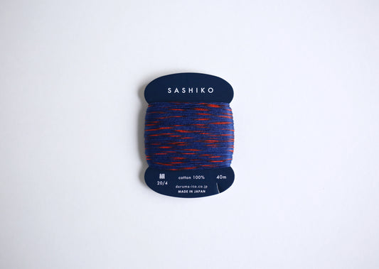 DARUMA ダルマ 刺し子糸〈細〉 2色カスリ カード巻き DRM2400-302 線香花火