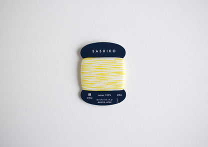 DARUMA ダルマ 刺し子糸〈細〉 2色カスリ カード巻き DRM2400-303 レモンスカッシュ