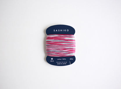 DARUMA ダルマ 刺し子糸〈細〉 3色カスリ カード巻き DRM2400-403 朝顔