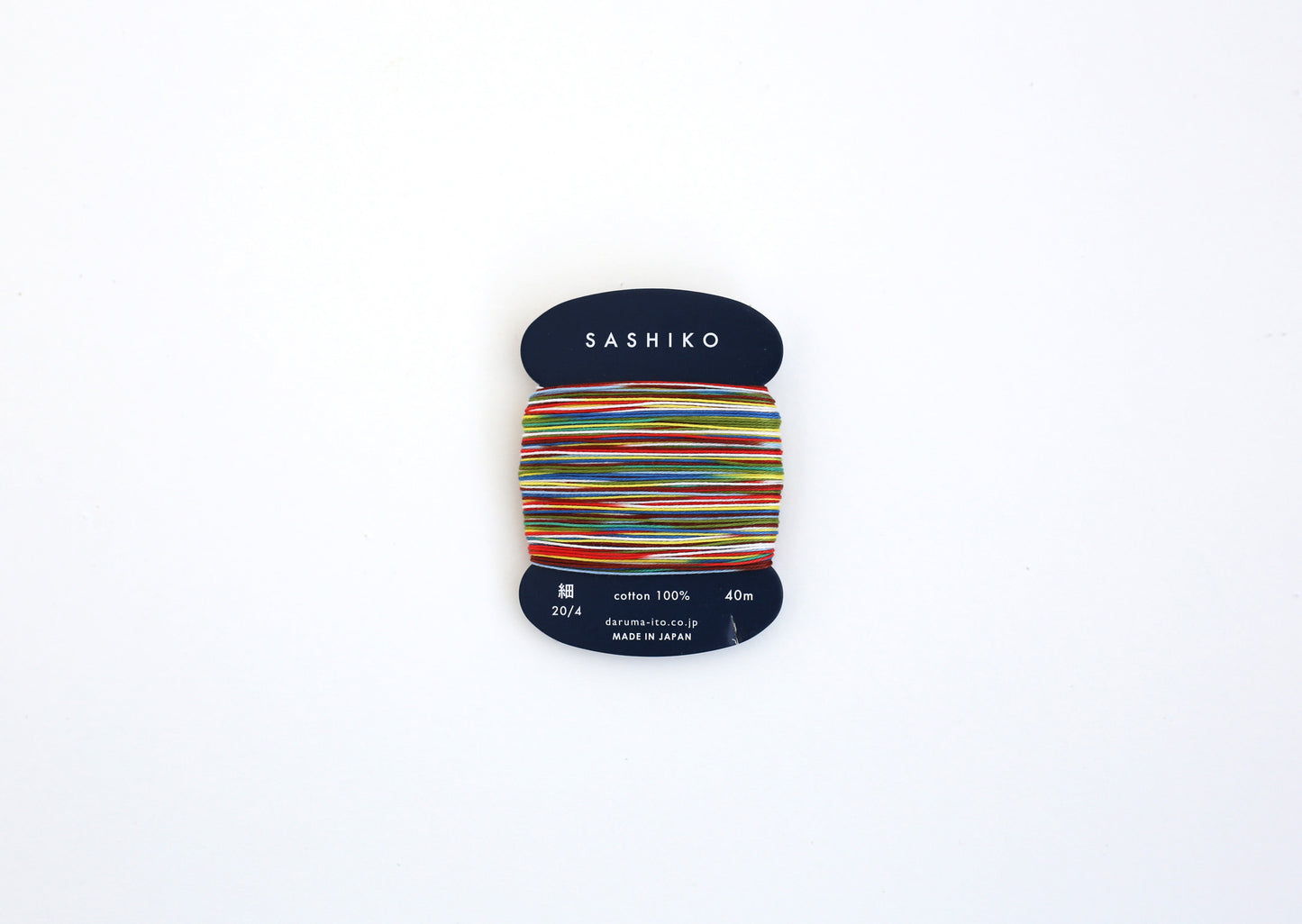 DARUMA ダルマ 刺し子糸〈細〉 8色カスリ カード巻き DRM2400-501 紙ふうせん