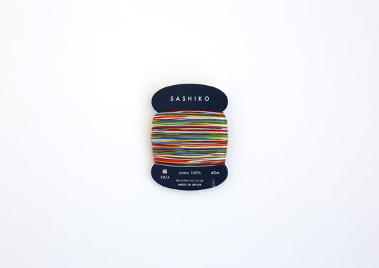 DARUMA ダルマ 刺し子糸〈細〉 8色カスリ カード巻き DRM2400-501 紙ふうせん