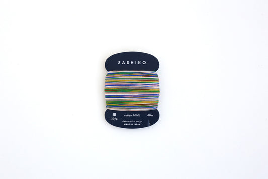 DARUMA ダルマ 刺し子糸〈細〉 8色カスリ カード巻き DRM2400-502 七夕