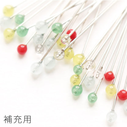 Kaneki Thread Industry Little House NEW Sewing Pins (LH441041) with Premium Glass Beads, Refills, Pack of 80 