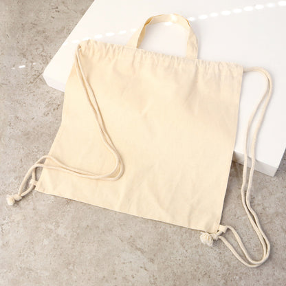 ハンドメイド用 コットンリュック 生成り 2WAY A4対応 ES314