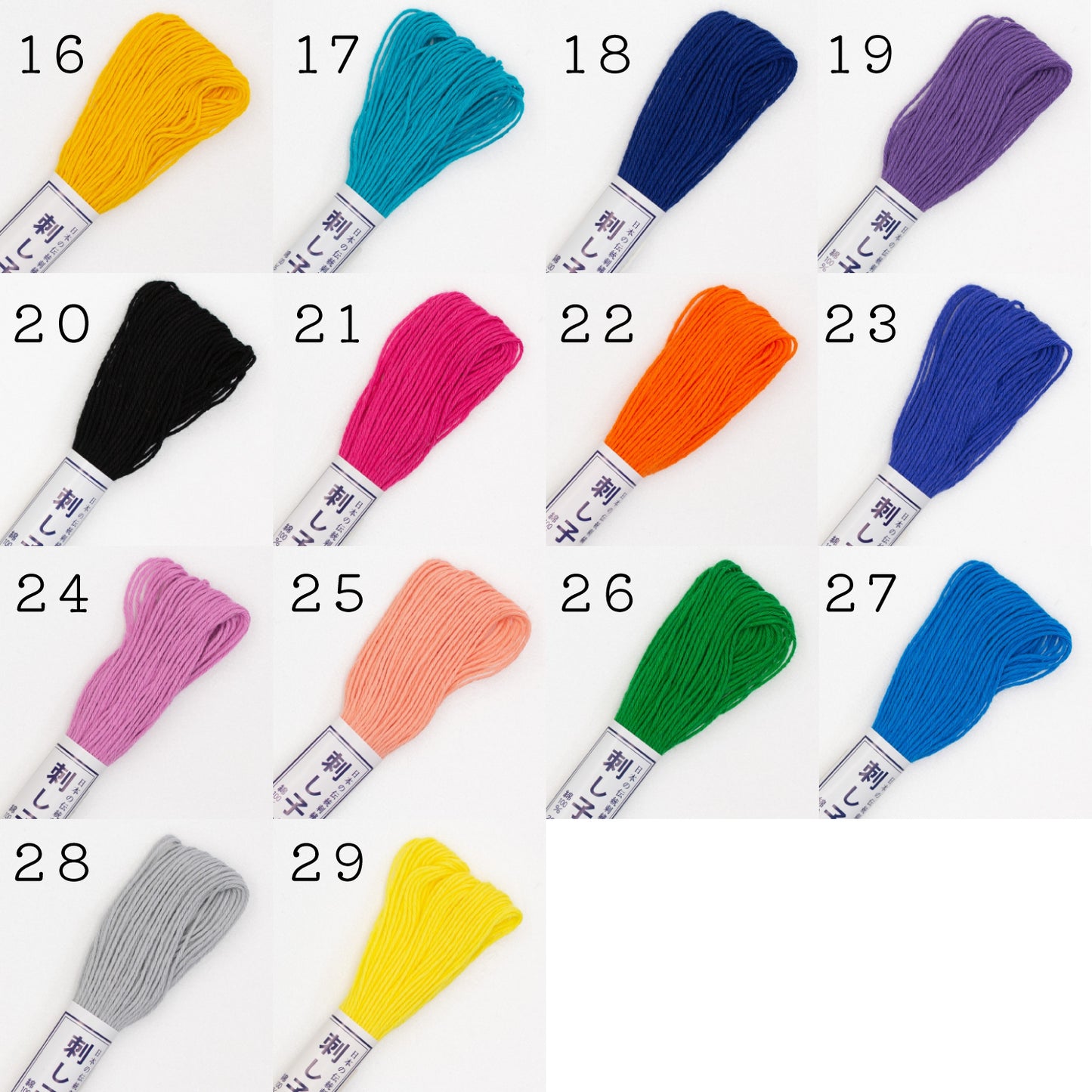 Olympus オリムパス  刺し子糸 【単色】20ｍ 全40色セット 綿100％ 日本製