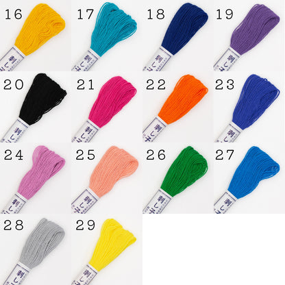 Olympus オリムパス  刺し子糸 【単色】20ｍ 全40色セット 綿100％ 日本製