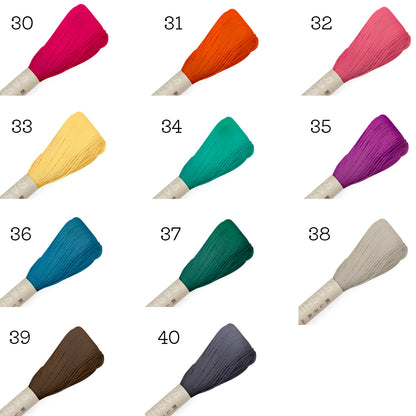 Olympus オリムパス  刺し子糸 【単色】20ｍ 全40色セット 綿100％ 日本製