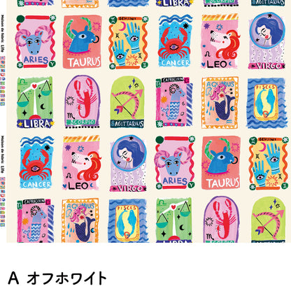 ハンドメイド素材 パネル生地 12星座 ZODIAC Maison de Fabric USAコットン 日本製 110×90cm