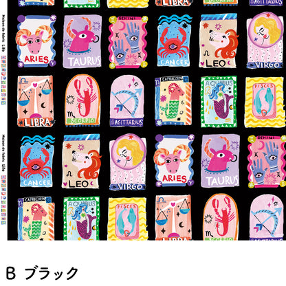 ハンドメイド素材 パネル生地 12星座 ZODIAC Maison de Fabric USAコットン 日本製 110×90cm