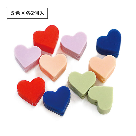 ハート棒針キャップ ベーシックMIXセット 5色×各2個 (セット) CKT23150