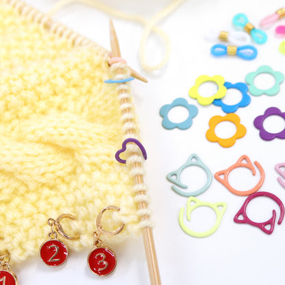 棒針向け・ニットマーカー ハート 1.3×1.3㎝ 10個入 (袋) CKT22850