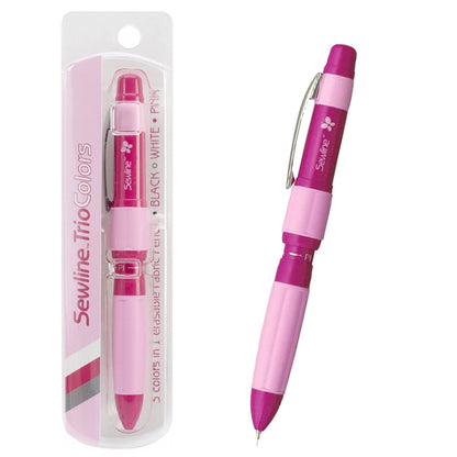 Sewline Trio Colors 3-Color Mechanical Pencil (Black, White, and Pink Leads) FAB50030