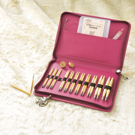 Clover クロバー 〈匠〉輪針セット-コンボ CL45-150｜竹製・組み替え式輪針セット