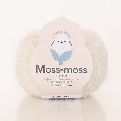 ハマナカ モスモス 並太毛糸 No.001 ウール50% 綿50% 25g玉巻（約105m）