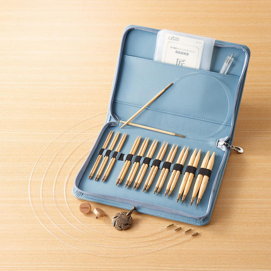 Clover クロバー 〈匠〉輪針セット-コンボ・ロング CL45-151｜竹製・組み替え式輪針セット