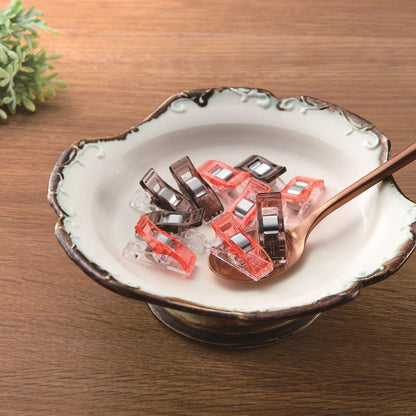 Clover クロバー 仮止めクリップ<ピーチ＆モカ> 計10個入 CL22-742