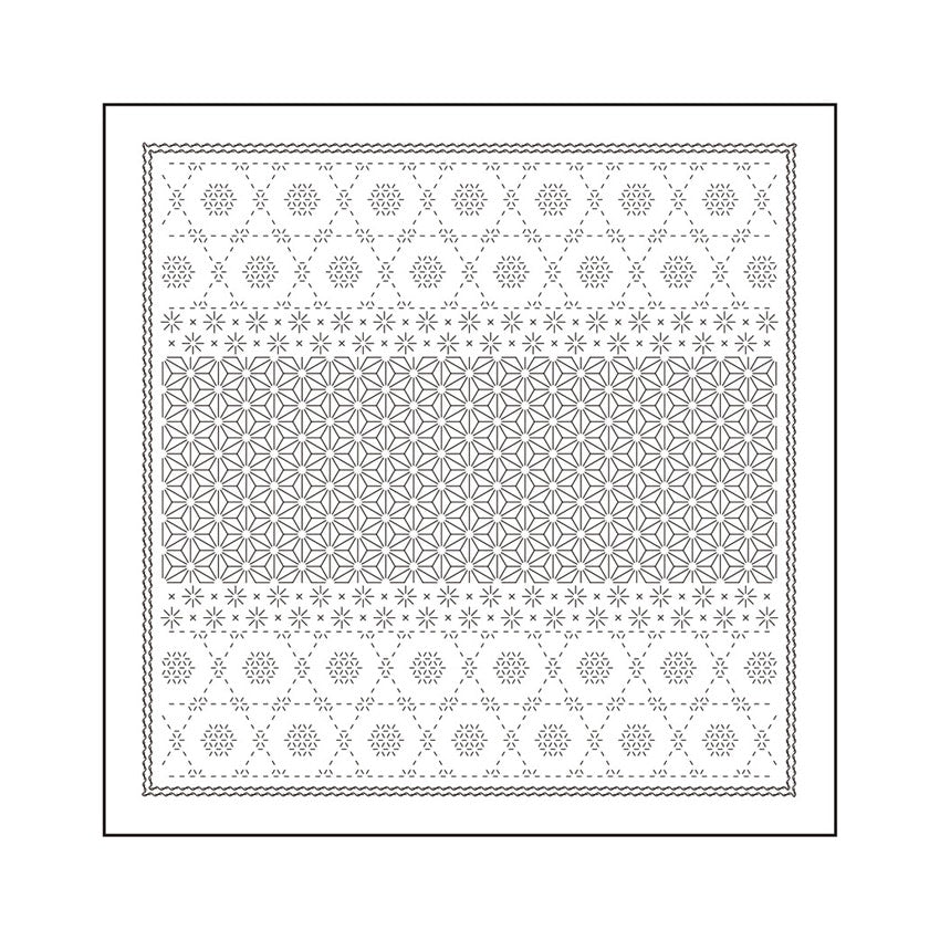 Olympus オリムパス 刺し子布パック 花ふきん La Bouquetiere Snow crystal (白) H-1110