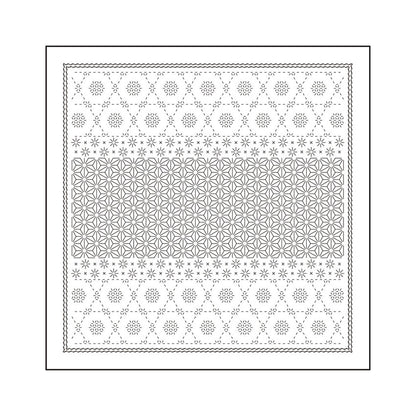 Olympus オリムパス 刺し子布パック 花ふきん La Bouquetiere Snow crystal (白) H-1110