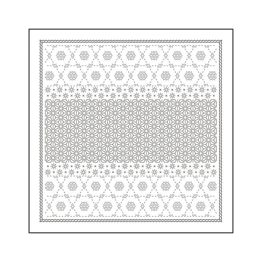 Olympus オリムパス 刺し子布パック 花ふきん La Bouquetiere Snow crystal (白) H-1110