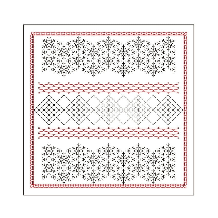 Olympus オリムパス 刺し子布パック 花ふきん La Bouquetiere Snowflake (白) H-1115