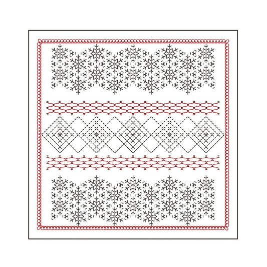 Olympus オリムパス 刺し子布パック 花ふきん La Bouquetiere Snowflake (白) H-1115