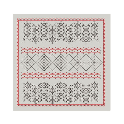 Olympus オリムパス 刺し子布パック 花ふきん La Bouquetiere Snowflake (Pale Gray) H-13115