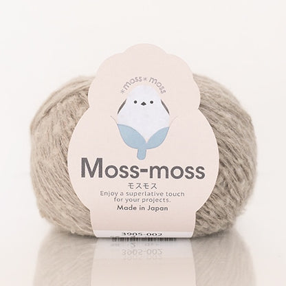 ハマナカ モスモス 並太毛糸 No.002 ウール50% 綿50% 25g玉巻（約105m）