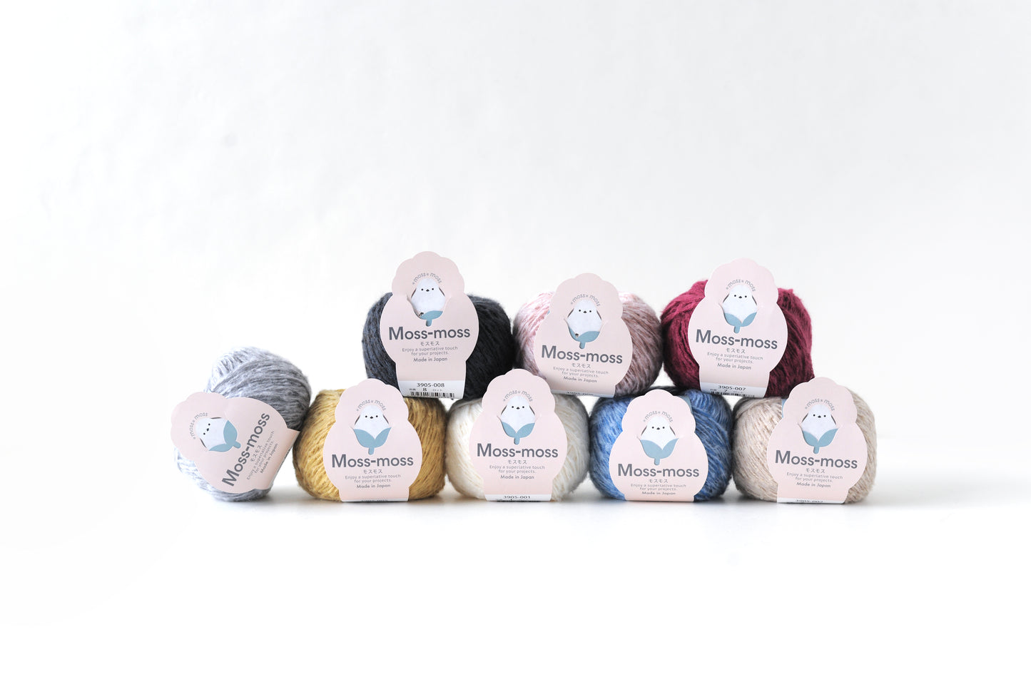 ハマナカ モスモス 並太毛糸 No.008 ウール50% 綿50% 25g玉巻（約105m）