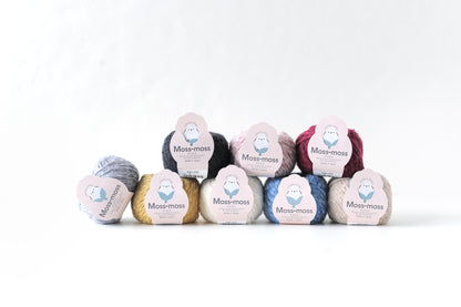 ハマナカ モスモス 並太毛糸 No.008 ウール50% 綿50% 25g玉巻（約105m）