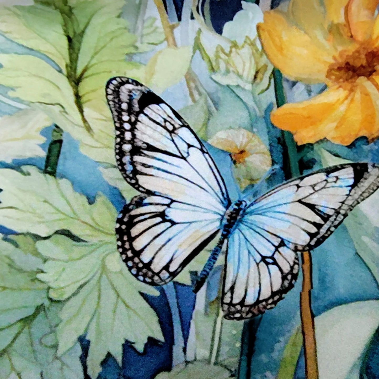 インテリア装飾 壁掛け布 森のささやき 蝶 ボタニカル Timeless Treasures Forest Whisper アメリカ直輸入 パネル生地 61×112cm