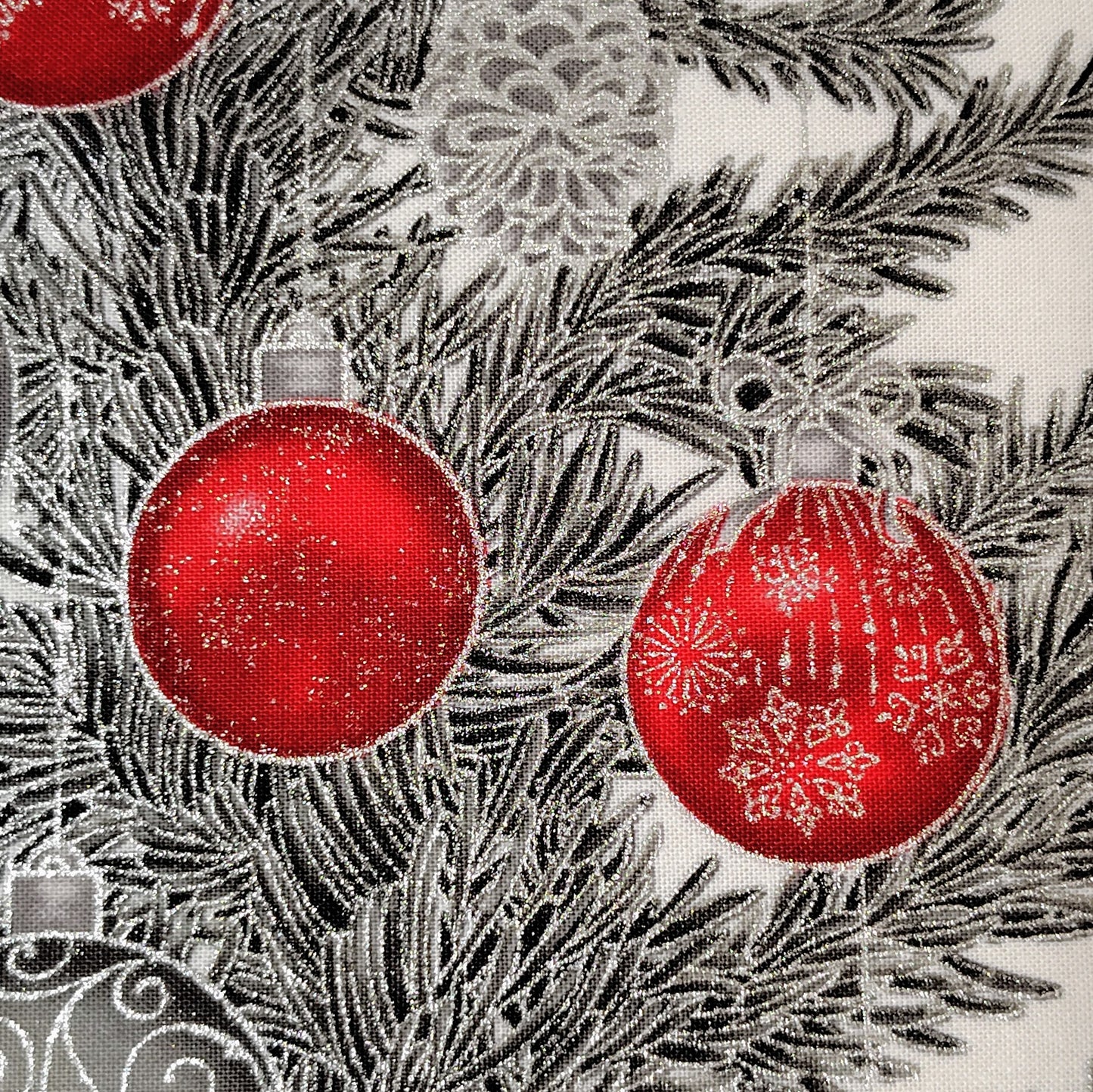 クリスマス装飾 壁掛け布 クリスマスツリー メタリックプリント Robert Kaufman Holiday Flourish アメリカ直輸入 パネル生地 60×110cm