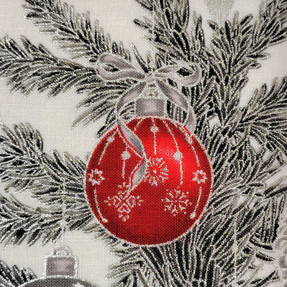 クリスマス装飾 壁掛け布 クリスマスツリー メタリックプリント Robert Kaufman Holiday Flourish アメリカ直輸入 パネル生地 60×110cm