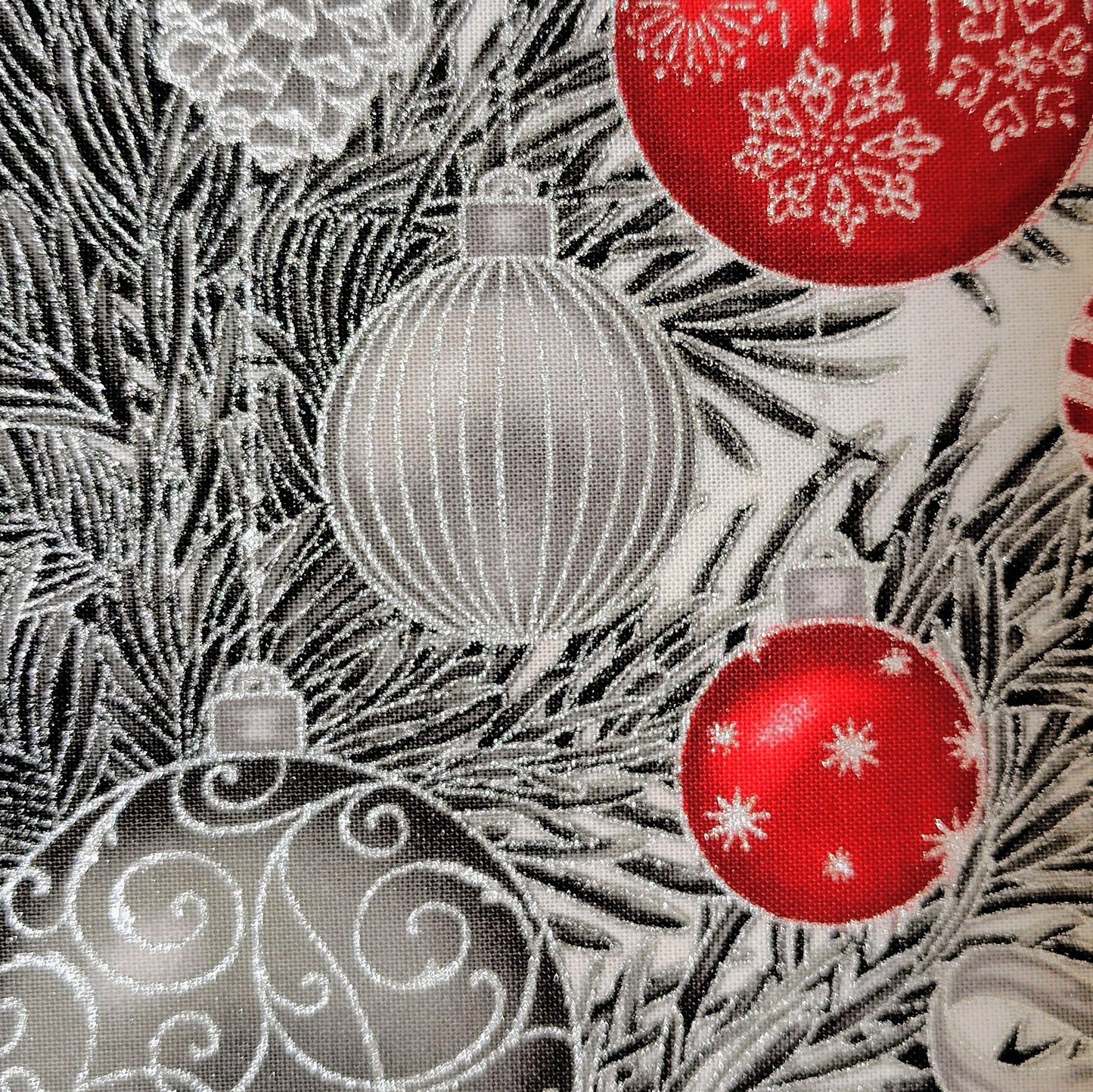 クリスマス装飾 壁掛け布 クリスマスツリー メタリックプリント Robert Kaufman Holiday Flourish アメリカ直輸入 パネル生地 60×110cm