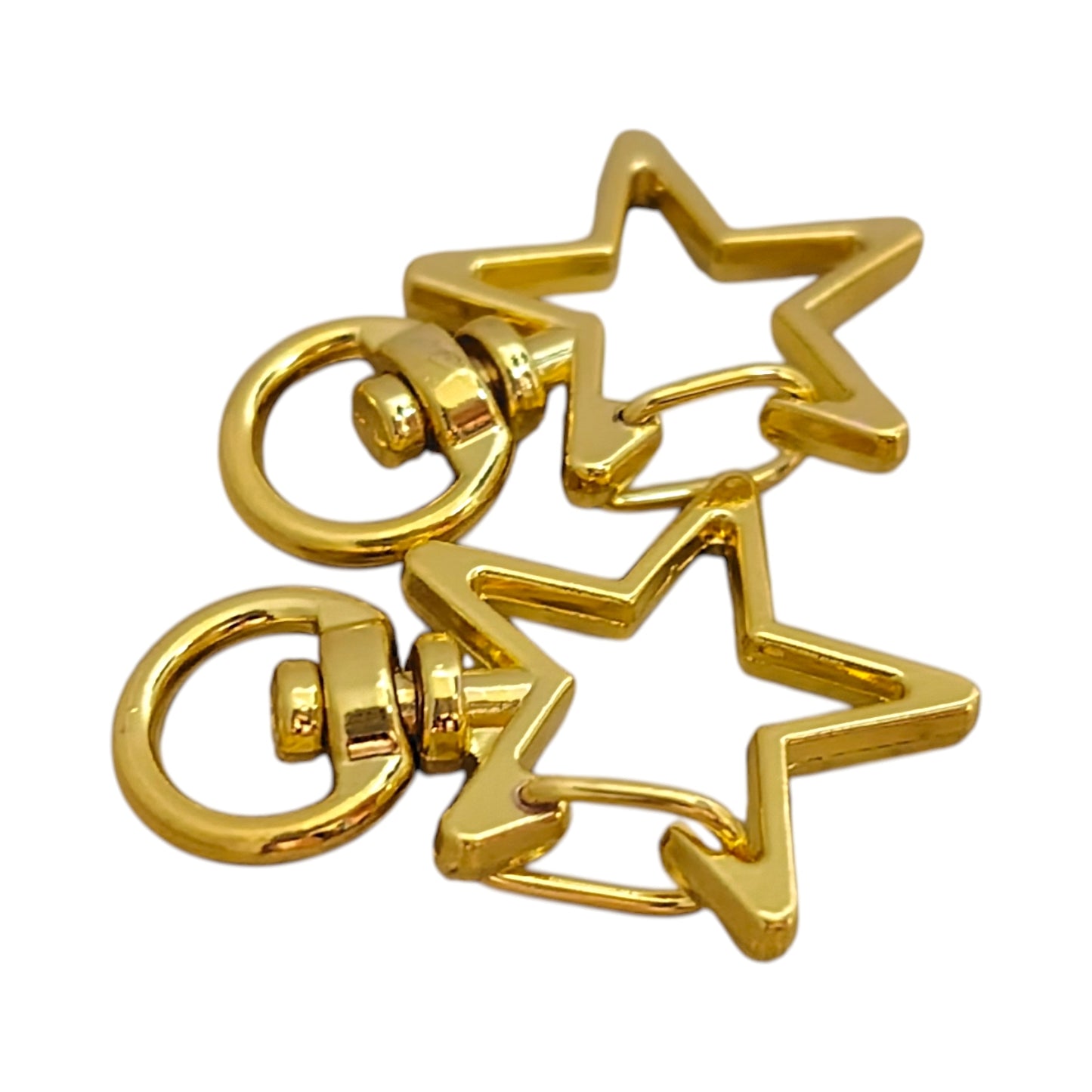 星型チャームナスカン（2個入）ピンクゴールド／ゴールド／ アンティーク／ブラック 約35mm