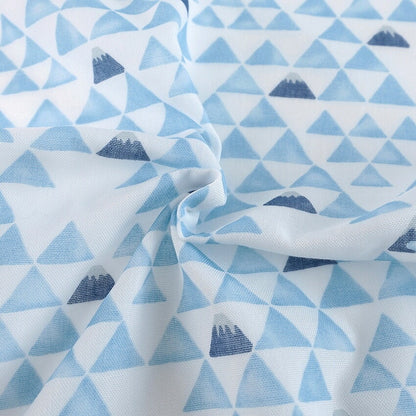 和ざらしガーゼ プリント二重ガーゼ手拭い〈うろこ富士柄〉88×34cm カットクロス