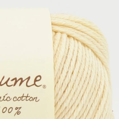 ハマナカ ポーム 彩土染め〈はにぞめ〉 中細 毛糸 No.41 プロヴァンス・イエロー オーガニックコットン100% 25g玉巻（約70m）