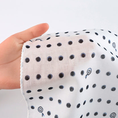 和ざらしガーゼ プリント二重ガーゼ手拭い〈豆絞り柄〉88×34cm カットクロス