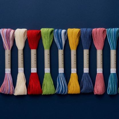 Olympus オリムパス  刺し子糸 【単色】20ｍ 全40色セット 綿100％ 日本製