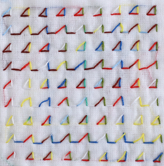 DARUMA ダルマ 刺し子糸〈細〉 8色カスリ カード巻き DRM2400-501 紙ふうせん