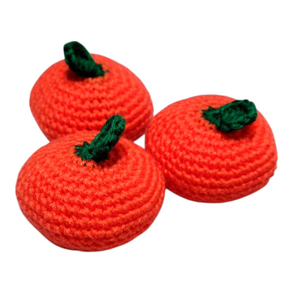 ハンドメイド みかんのあみぐるみ 3点セット