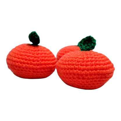 ハンドメイド みかんのあみぐるみ 3点セット
