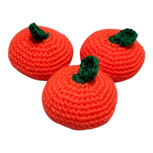 ハンドメイド みかんのあみぐるみ 3点セット