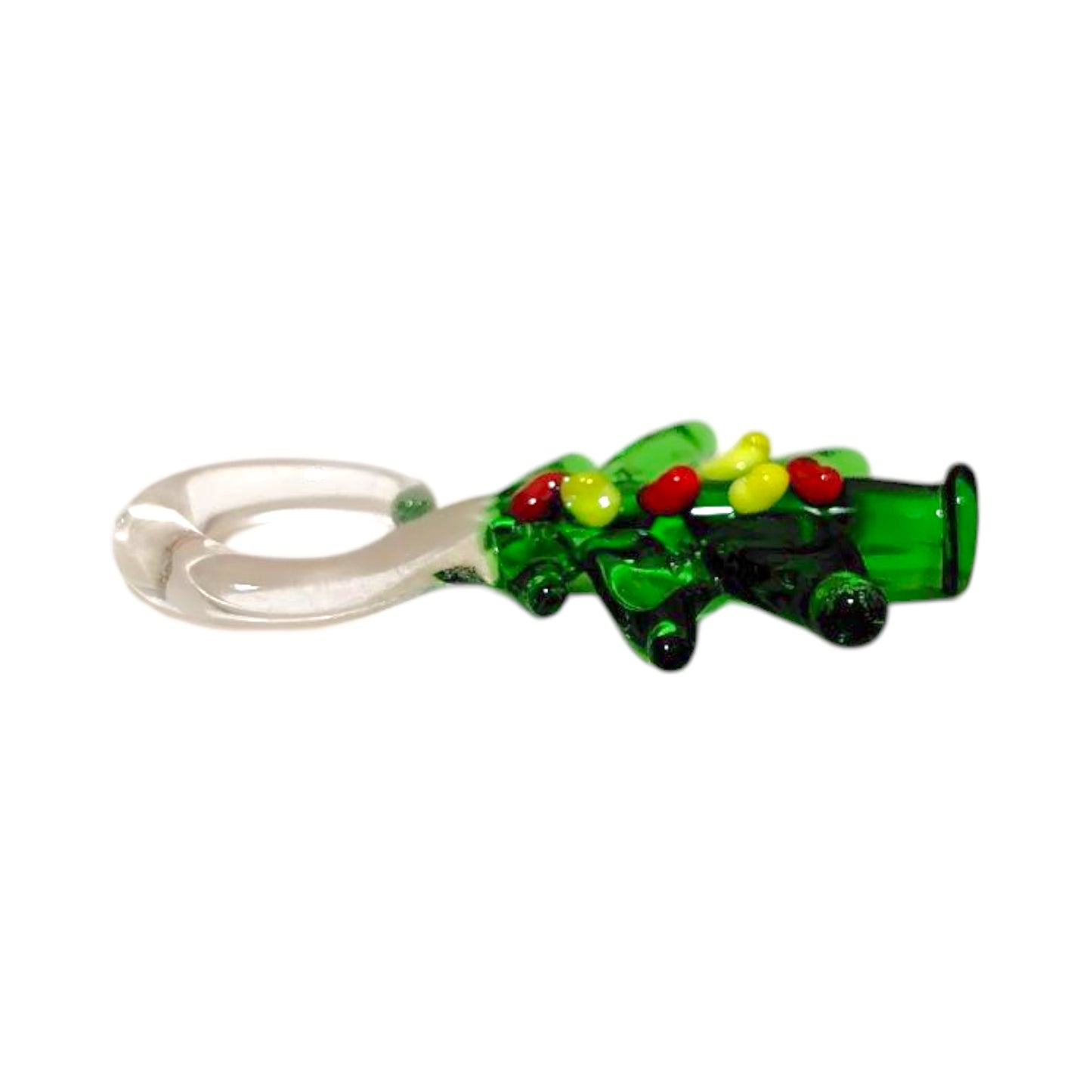 ハンドメイドガラスチャーム クリスマスツリー 高さ約2.5cm