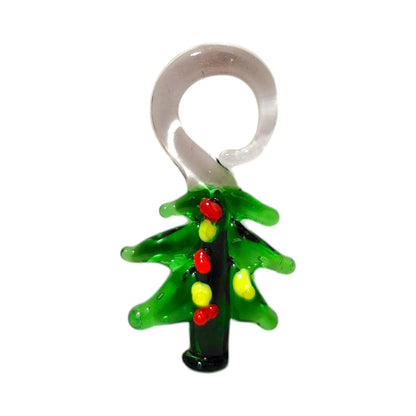 ハンドメイドガラスチャーム クリスマスツリー 高さ約2.5cm